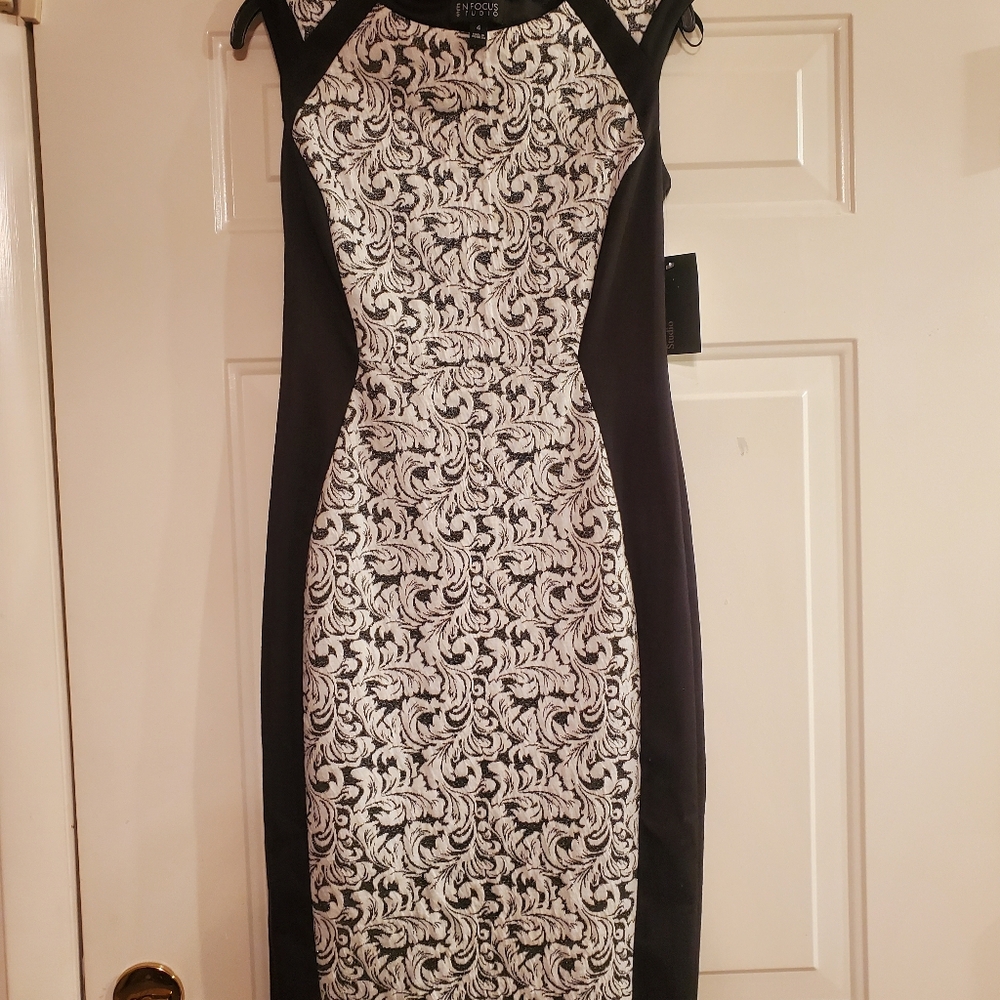 EnFocus Studio New Dress Black And White Size 4
